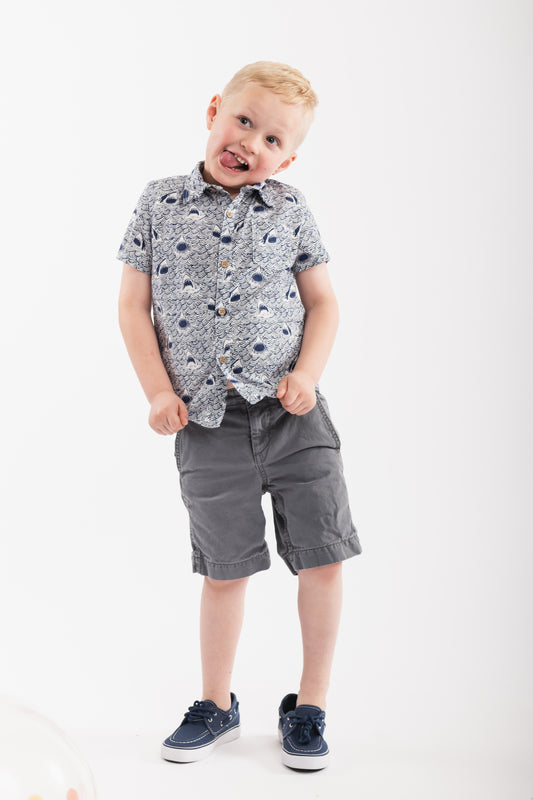 Pre-Order Boy's Button down Camp Shirts in sizes 8-12