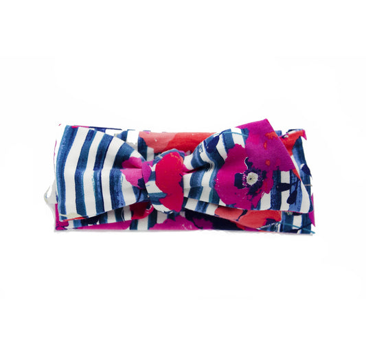 Headband, Azul Stripe Floral
