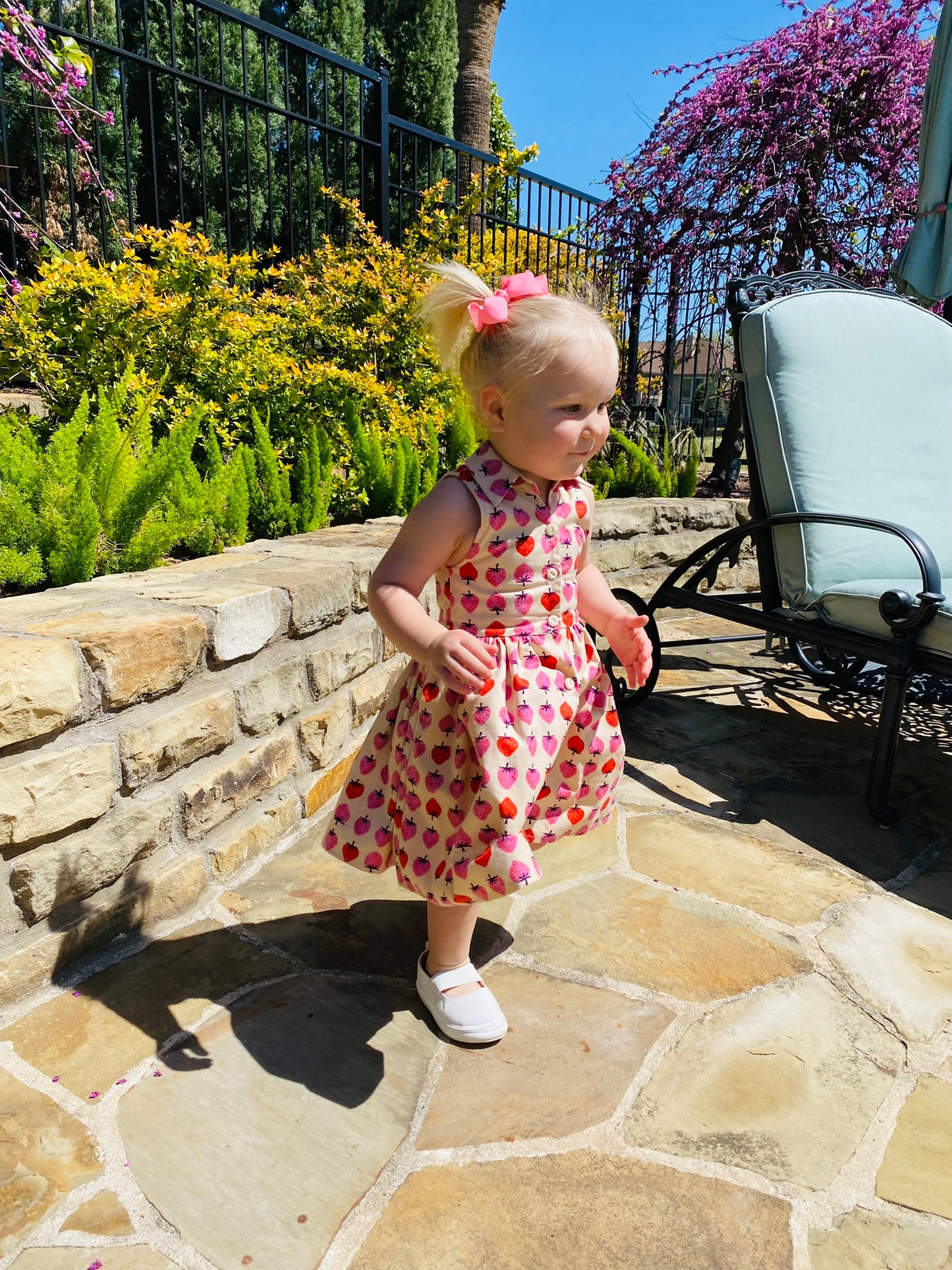 Allison Dress, Pink Strawberry PREORDER