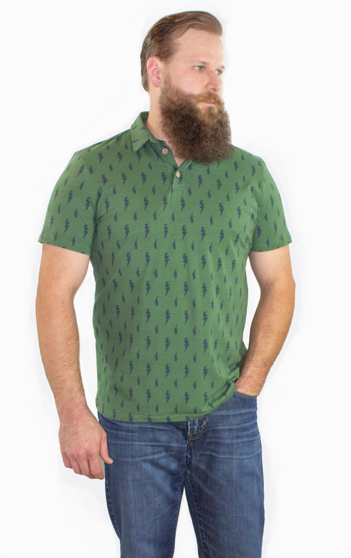 Brennan Men's Polo, Lightning