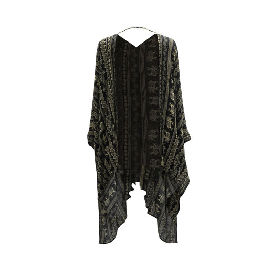 elephant print kimono