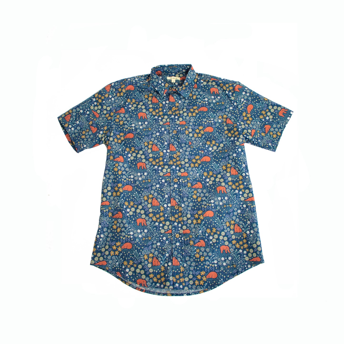 Men's Camp Shirt, Lazy Bear