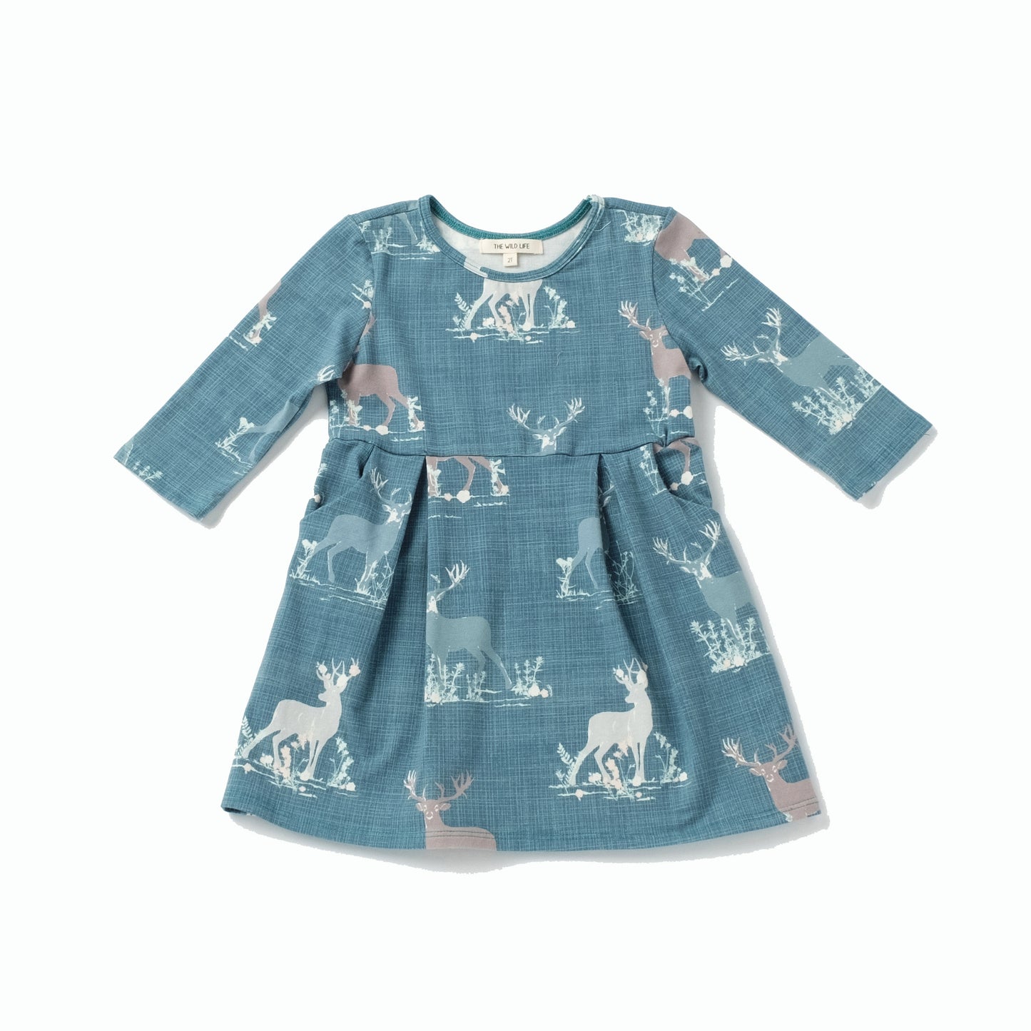 Sage Dress in Stag Print