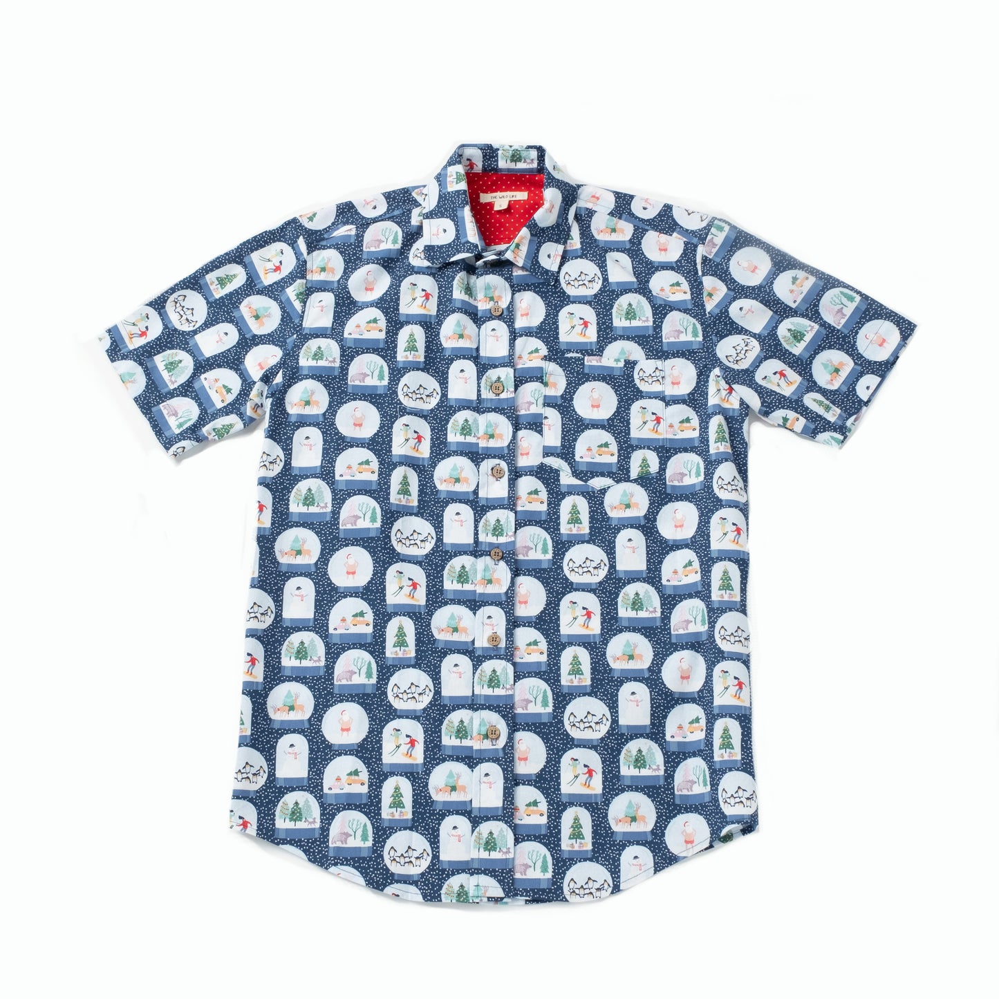 Men's Camp Shirt, Snow Globe Print